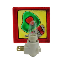 Outlet 3.5" Christmas Traditions Red and White Striped Green Holiday Mitten Night Light Night Lights