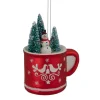 Best 4.25" Christmas Trees and Snowman in a Cup Glass Ornament Snowmen