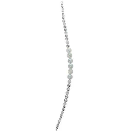 Outlet 16" Clear and Silver Beaded Circle Decorative Smooth Christmas Icicle Ornament Icicles|Snowflakes