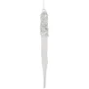 Discount 9" Clear Glass Sequined and Beaded Icicle Christmas Ornament Icicles|Snowflakes