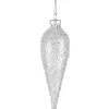 Sale 6.25" Clear Glass Winter Icicle Ornament Icicles|Snowflakes