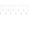 New 138 Clear LED Star Drop Window Curtain Christmas Lights - 17.75ft Clear Wire Novelty