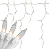 Sale 300 Clear Mini Icicle Christmas Lights - 13.5 ft White Wire Icicles