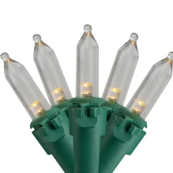 Online 50 Count Battery Operated White Warm LED Mini Christmas Lights, 32ft Green Wire Battery Operated