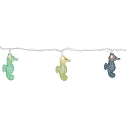 Best 10 Count Blue and Green Seahorse Novelty String Lights, 6.5 ft White Wire Novelty