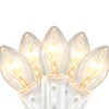 Outlet 25 Count Clear C7 Christmas Lights, 24ft White Wire C7 & C9 Lights