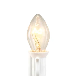 Outlet 25 Count Clear C7 Christmas Lights, 24ft White Wire C7 & C9 Lights