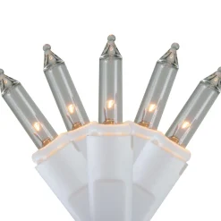 Outlet 300 Count Clear Mini Icicle Christmas Lights, 18ft White Wire Icicles