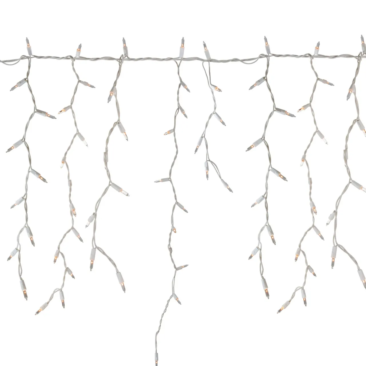 Best 300 Count Clear Mini Icicle Christmas Lights - White Wire Icicles