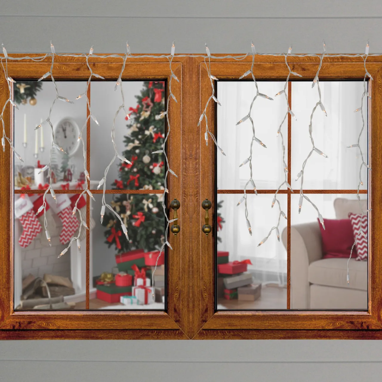 Best 300 Count Clear Mini Icicle Christmas Lights - White Wire Icicles