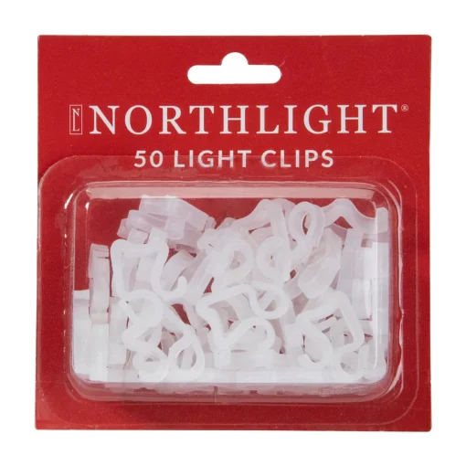 Hot 50 Count Clear Outdoor Gutter Christmas Light Clips Accessories