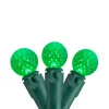 Discount 50 Count Green LED G12 Berry Mini Christmas Lights - 15 ft White Wire Globes