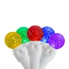 Hot 50 Count Multi LED G12 Berry Christmas Lights, 15.9 ft White Wire Globes