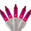 Outlet 100 Count Pink Mini Icicle Christmas Lights - 8' White Wire Icicles