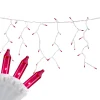 Discount 100 Count Pink Mini Icicle Christmas Lights - 3.5 ft White Wire Icicles