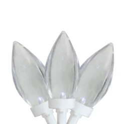 Best 25 Count Pure White LED C9 Christmas Lights, 16 ft White Wire C7 & C9 Lights