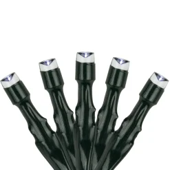 Clearance 200 Count Pure White LED Solar Power Mini Christmas Light Set with Green Wire Led