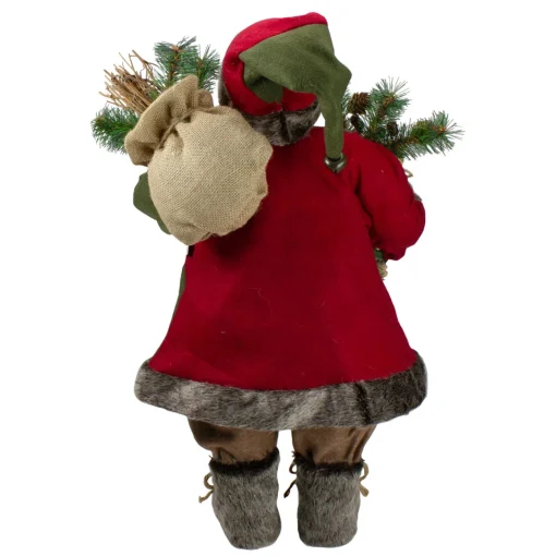 Outlet 24" Country Rustic Santa Claus with Snowflake Jacket Christmas Figure Santa Claus