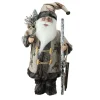 Hot 16.5" Country Rustic Santa Claus with Wooden Sled and Gifts Christmas Figure Santa Claus