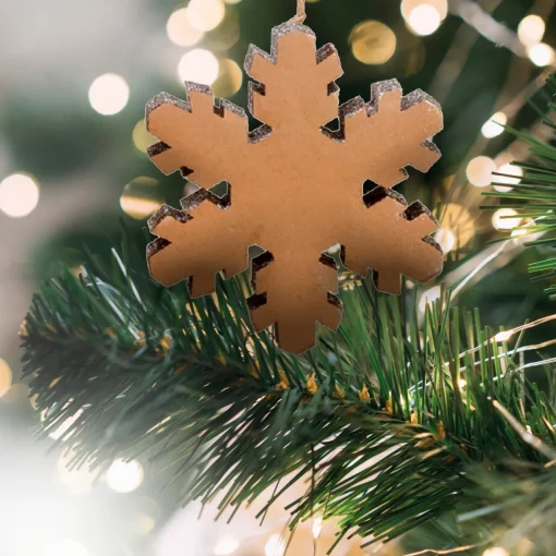 10" Country Rustic Silver Glittered Snowflake Christmas Ornament Icicles|Snowflakes