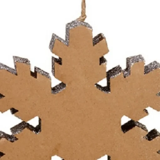 10" Country Rustic Silver Glittered Snowflake Christmas Ornament Icicles|Snowflakes