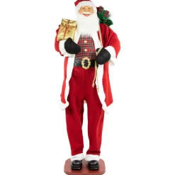 Outlet 72" Country Santa Claus Standing Christmas Figure Santa Claus