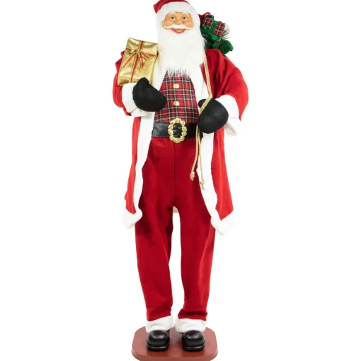 Outlet 72" Country Santa Claus Standing Christmas Figure Santa Claus