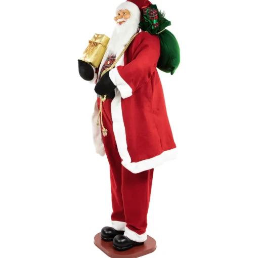 Outlet 72" Country Santa Claus Standing Christmas Figure Santa Claus
