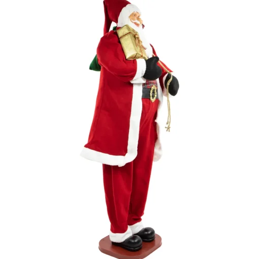 Outlet 72" Country Santa Claus Standing Christmas Figure Santa Claus
