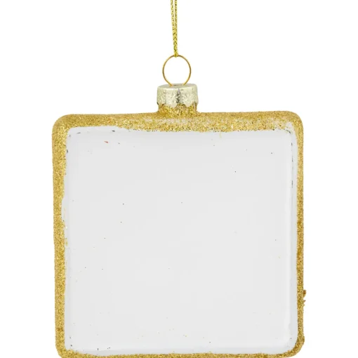 New 3.5" Crossword Puzzle with Pencil Glass Christmas Ornament Novelty