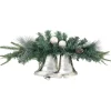 Sale 18" Decorated Pine Artificial Christmas Swag with Silver Bells Unlit Swags