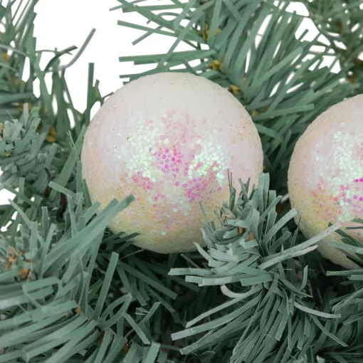 Sale 18" Decorated Pine Artificial Christmas Swag with Silver Bells Unlit Swags
