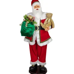 Sale 5' Deluxe Traditional Animated and Musical Dancing Santa Claus Christmas Figure Santa Claus