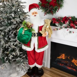 Sale 5' Deluxe Traditional Animated and Musical Dancing Santa Claus Christmas Figure Santa Claus