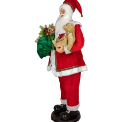 Sale 5' Deluxe Traditional Animated and Musical Dancing Santa Claus Christmas Figure Santa Claus