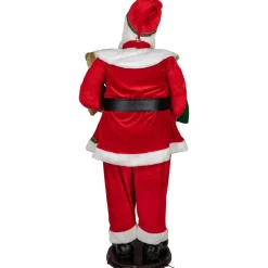 Sale 5' Deluxe Traditional Animated and Musical Dancing Santa Claus Christmas Figure Santa Claus