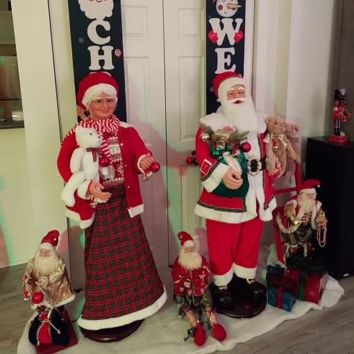 Sale 5' Deluxe Traditional Animated and Musical Dancing Santa Claus Christmas Figure Santa Claus
