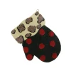 Online 4" Eclectic Leopard Print and Polka Dot Mitten Christmas Ornament Fashion & Beauty