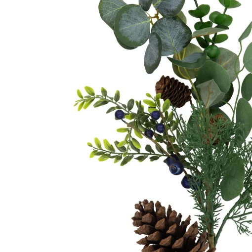 Outlet 32" Eucalyptus, Pinecones and Blueberries Artificial Pine Christmas Spray Sprays, Picks & Branches