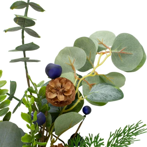 Outlet 32" Eucalyptus, Pinecones and Blueberries Artificial Pine Christmas Spray Sprays, Picks & Branches