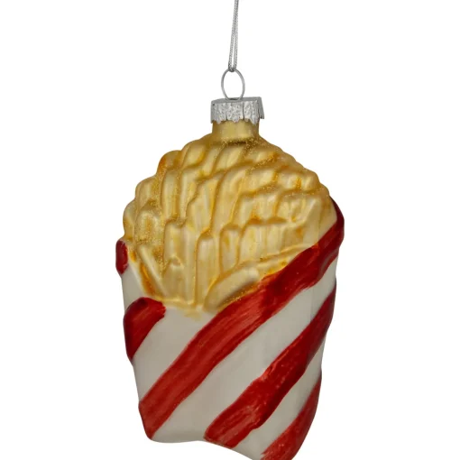 Hot 4" Fast Food French Fries Glass Christmas Ornament Food & Beverage