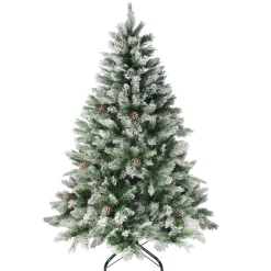 Outlet 7' Flocked Angel Pine Artificial Christmas Tree - Unlit Flocked