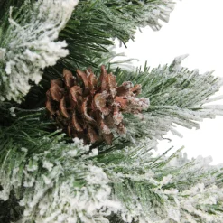Outlet 7' Flocked Angel Pine Artificial Christmas Tree - Unlit Flocked