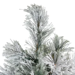 Online 4.5' Flocked Black Spruce Artificial Christmas Tree - Unlit Colorful