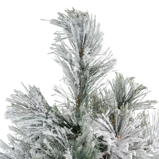 Online 4.5' Flocked Black Spruce Artificial Christmas Tree - Unlit Colorful