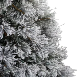 Online 4.5' Flocked Black Spruce Artificial Christmas Tree - Unlit Colorful