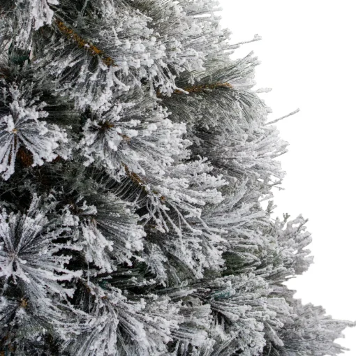 Online 4.5' Flocked Black Spruce Artificial Christmas Tree - Unlit Colorful