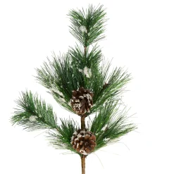 Online 24" Frosted Long Pine Needle and Pine Cone Artificial Christmas Spray Sprays, Picks & Branches