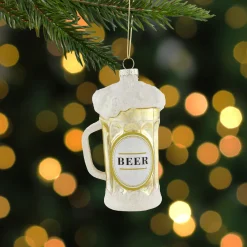 Outlet 4.5" Frosty Beer Mug Glass Christmas Ornament Food & Beverage