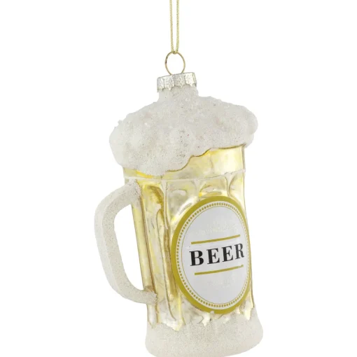 Outlet 4.5" Frosty Beer Mug Glass Christmas Ornament Food & Beverage